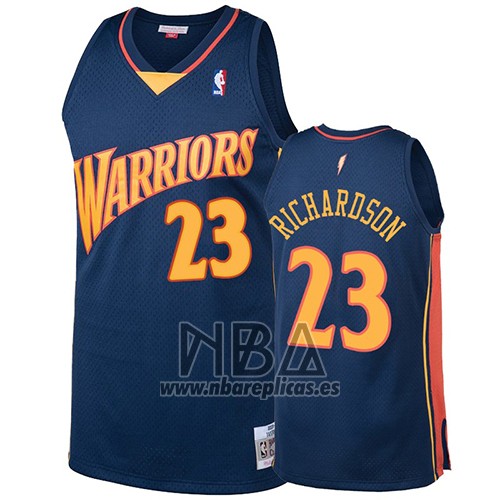 Camiseta Golden State Warriors Jason Richardson NO 23 2009-10 Hardwood Classics Azul